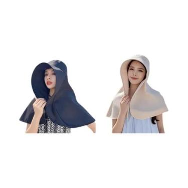 Imagem de Chapéu De Proteção Solar Feminino Para O Verão Com Aba Larga, Cobertur