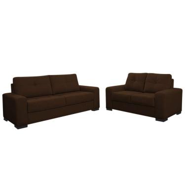 Imagem de Sofá 2 E 3 Lugares Turim Couro Conhaque