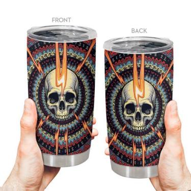 Imagem de Caneca de viagem Oasisdream Tumbler 600ml de aço inoxidável com tampa