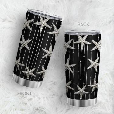 Imagem de Caneca de café de aço inoxidável Travel Tumbler Oasisdream 600ml