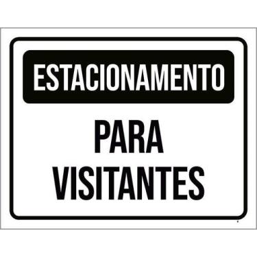 Imagem de Kit 5 Placa Acm Estacionamento Para Visitantes 18X23 - Sinalizo
