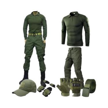 Imagem de Conjuntos Táticos Verdes Masculinos Para Uso Externo, Uniformes Resist