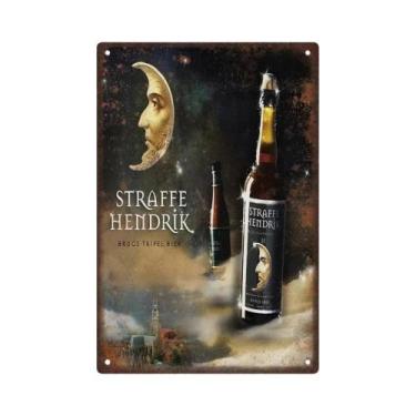 Imagem de Placa De Metal Vintage Retro Malibu Para Cerveja, Uísque E Vinho, Deco