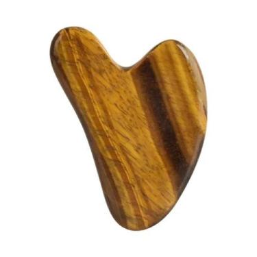 Imagem de Massageador Facial Gua Sha De Pedra Natural Quartzo Rosa E Ametista - 