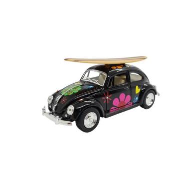 Imagem de Miniatura Volkswagen Fusca Surf 1967 Preto Metal 1:32, Preto