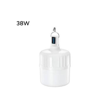 Imagem de Lâmpada Emergência Recarregável Luminária Camping Com Gancho 38w – 10h De Autonomia