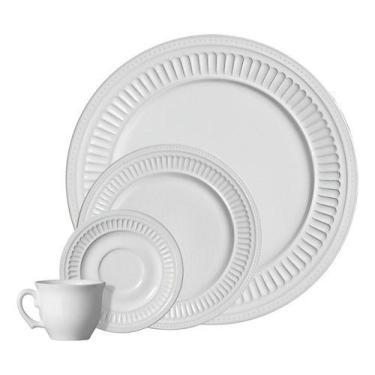 Imagem de Kit Jogo De Pratos E Xícaras Poppy Branco Scalla 18 Peças