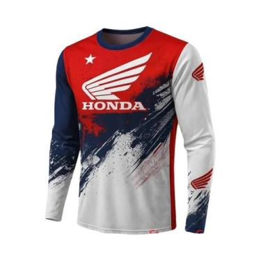 Imagem de Camiseta Masculina De Manga Comprida De Secagem Rápida Honda, Casual, 