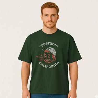 Imagem de Camiseta Oversized California Destroy Masculina Algodão Premium-Masculino