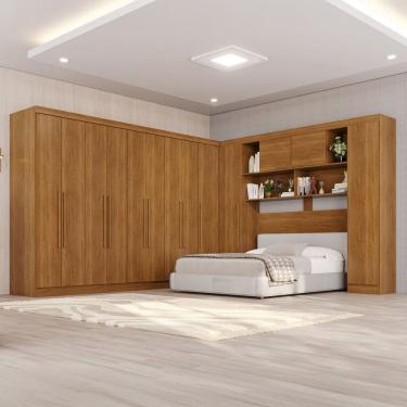 Imagem de Guarda-roupa de Canto Modulado 11 Portas 4 Gavetas Portugal Cinamomo
