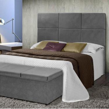 Imagem de Cabeceira Quarto Lais 6746 Queen 160cm - ESTOFADOS JATAI, Cinza