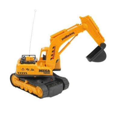 Imagem de Carrinho de controle remoto retroescavadeira mega trucks - polibrinq
