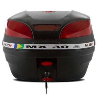Imagem de Baú Bauleto + Base de Fixação Para Moto Mixs 30 Litros Mx30 1 Capacete