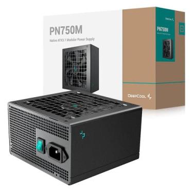 Imagem de Fonte Para PC DeepCool 750W 80 Plus Gold Modular PN750M RPN750MFC0BWO 