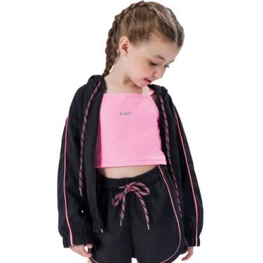 Imagem de Jaqueta Corta Vendo Menina Kukiê em Nylon com Elastano Preta, 8