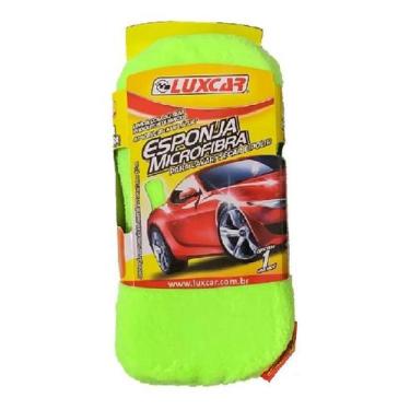 Imagem de Esponja De Microfibra Para Lavar Secar E Polir Luxcar, Verde
