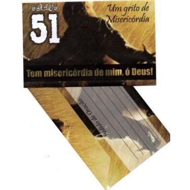 Imagem de Envelope para campanha-PACOTE COM 100 UNIDADE - SC, Salmos 51