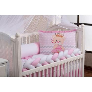 Imagem de Kit berço estampado bebê herói vitorioso com mosquiteiro 9 pçs - RG SH