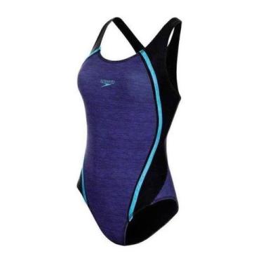 Imagem de Maiô Speedo Mescla, Azul, Extra Grande