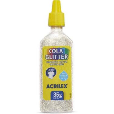 Imagem de Cola com Glíter Acrilex Cristal - Tubo 35G