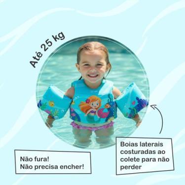 Imagem de Boia Colete SalvaVidas Infantil Flutuador Não Fura Até 25kg Kids Segur