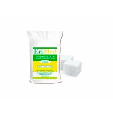 Imagem de Compressa de Gaze Hidrofila 9 Fios 7,5x7,5cm - Erimed, 250G