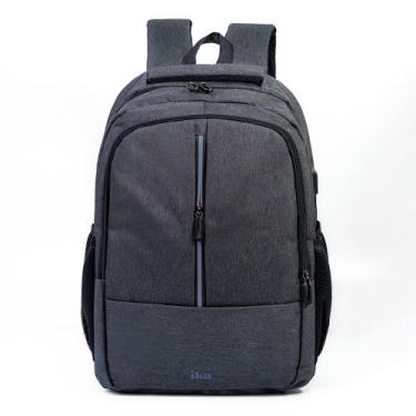 Imagem de Mochila exceutiva Escolar Porta notebook USB 15 Atos - - IKA, CINZA