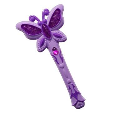 Imagem de Varinha Mágica Borboleta Princesa Divertida Luz e Som DMToys - DM Toys