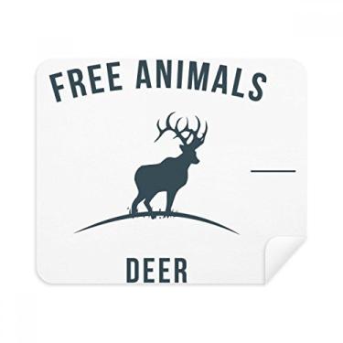 Imagem de Pano de limpeza de tela de desenho animado veado animal azul 2 peças tecido de camurça