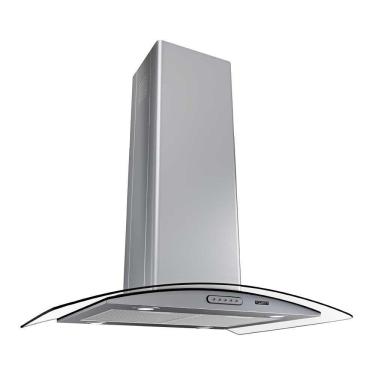 Imagem de Coifa Ilha 75cm Vidro Curvo Fogatti Inox 220v