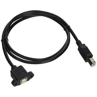 Imagem de C2G Cabo USB, suporte de painel USB, cabo USB 2.0, cabo USB B para B, 0,91 metros, preto, cabos para ir 28074