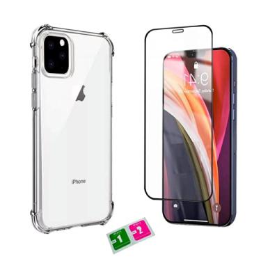 Imagem de Kit Capinha Case Celular + Película Vidro 9D Compatível iPhone 11 Pro