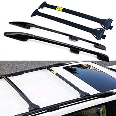 Imagem de UDP 4 peças serve para Land Cruiser Prado FJ150 2010-2020 barras transversais de aço inoxidável barras transversais trilho de teto bagagem, bagagem, bagagem, bagagem, bagagem, bagagem, barra de rack de teto de alumínio, preto