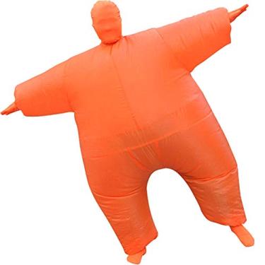 Imagem de Fantasia inflável de baile de máscaras, macacão de corpo inteiro, Laranja, tamanho �nico