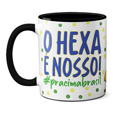 Imagem de Caneca O Hexa É Nosso! Pra Cima Brasil! Família Simpsons (Preta)