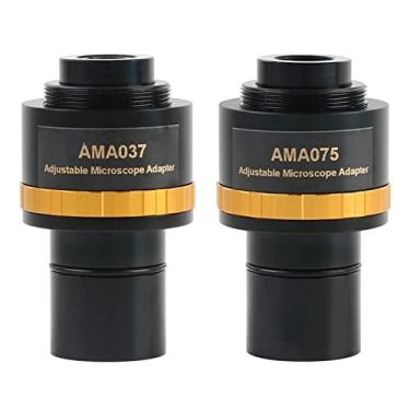 Imagem de Adaptador de microscópio 0,37X 0,5X 0,75X Câmera de microscópio ajustável, câmera de microscópio binocular de 23,2mm acessórios de microscópio (cor: AMA037 AMA075)