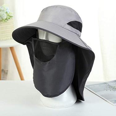 Imagem de Tingpai Chapéu de proteção UV Chapéu de caminhada com malha removível capa pescoço aba capa de pesca pa homem mulheres