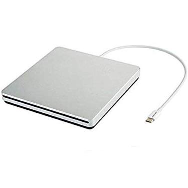Imagem de Tengertang USB C super unidade externa, gravador/leitor/gravador externo portátil de CD/dvd-rw para o mais recente Macbook/ASUS/dell latitude/macbook Pro (prata)