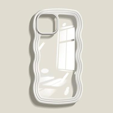 Imagem de Capa transparente de onda encaracolada para iPhone 11 12 13 Pro Max 7 8 X XR XS híbrida capa protetora à prova de choque, branca, para iPhone12 Pro Max