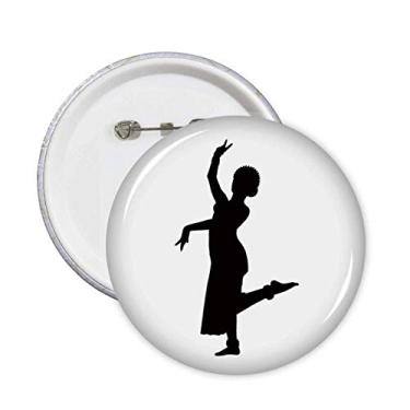 Imagem de Pavão dançarina arte esportes alfinetes emblema botão decoração acessório 5 peças