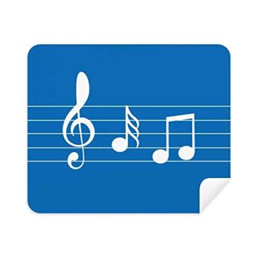 Imagem de DIYthinker Limpador de tela Music 5-Le Staff azul pano de limpeza 2 peças tecido de camurça