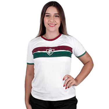 Imagem de Camiseta Braziline Fluminense Stencil Feminina - Branca