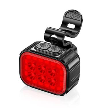 Imagem de Luz da Bicicleta Frente & Traseira Luzes Led Carga USB Farol Ciclismo Lanterna Acessórios (Vermelho)