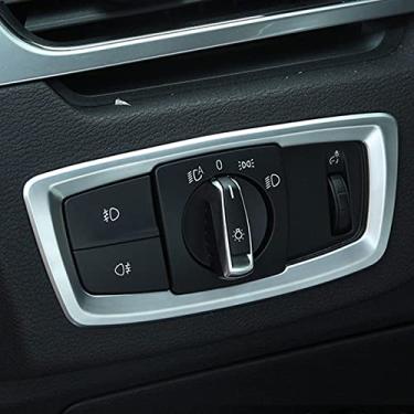 Imagem de KJWPYNF Para BMW X1 F48 2016 2017 X2 F47 2018, interior do carro ABS cromado interruptor moldura adesivo acessórios para carro