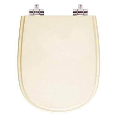 Imagem de Assento Sanitario Poliester com Amortecedor Paris Bone (bege Claro) para Vaso Ideal Standard