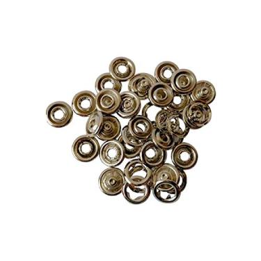 Imagem de Botão De Pressão Metal Roupa Bebê Tam 35 200 Pçs (Cinza Claro)