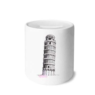 Imagem de DIYthinker Caixa de moedas de cerâmica Michigan com torre de pizza