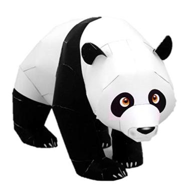 Imagem de Quebra Cabeça 3D Miniatura Animal Safari Urso Panda Colagem Papercraft HAS BRASIL