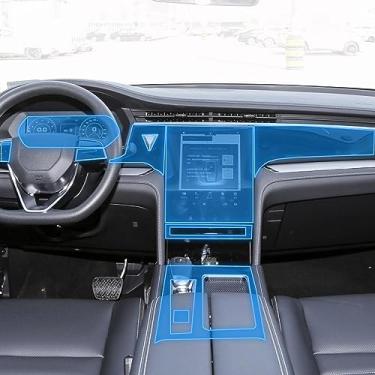 Imagem de LAVIYE Interior do carro GPS navegador console central TPU transparente Película protetora Filme anti-risco PPF, para Venucia 2020-2023