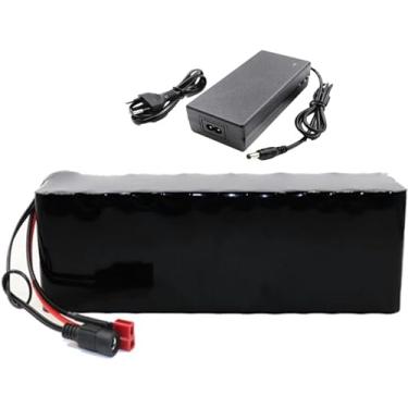 Imagem de Bateria de lítio de bicicleta elétrica 48V 14Ah,Bateria de íon de lítio 48V,Com conector 20A BMS/T + Carregador 54.6v 2A,Para bicicleta elétrica scooter 200W-800W E-bike